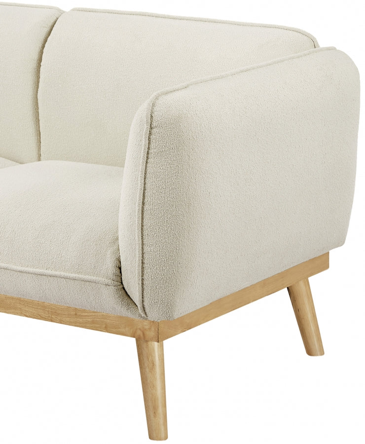 Nolita 62.5" Boucle Fabric Upholstered Loveseat in Cream - 159Cream-L