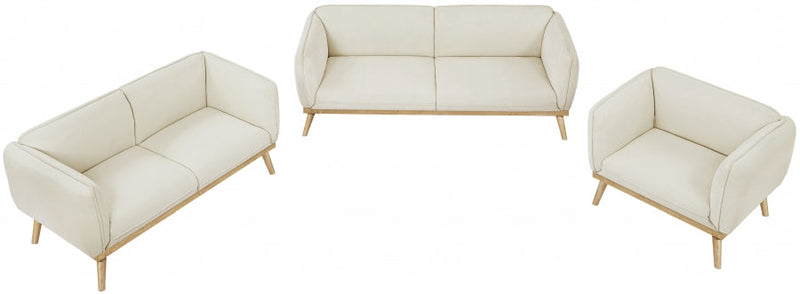 Nolita 62.5" Boucle Fabric Upholstered Loveseat in Cream - 159Cream-L
