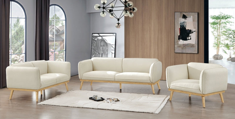 Nolita 62.5" Boucle Fabric Upholstered Loveseat in Cream - 159Cream-L