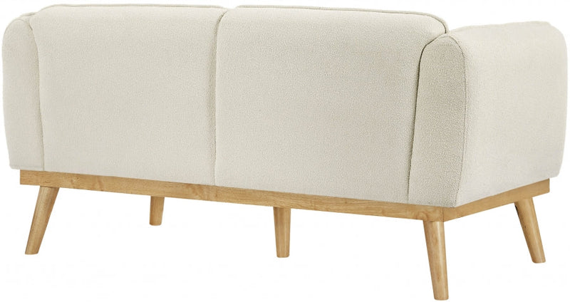 Nolita 62.5" Boucle Fabric Upholstered Loveseat in Cream - 159Cream-L