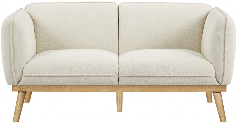 Nolita 62.5" Boucle Fabric Upholstered Loveseat in Cream - 159Cream-L