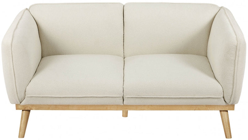 Nolita 62.5" Boucle Fabric Upholstered Loveseat in Cream - 159Cream-L
