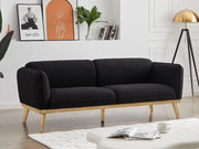 Nolita 82" Boucle Fabric Upholstered Sofa in Black - 159Black-S
