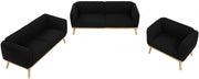 Nolita 82" Boucle Fabric Upholstered Sofa in Black - 159Black-S