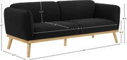 Nolita 82" Boucle Fabric Upholstered Sofa in Black - 159Black-S