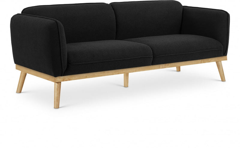Nolita 82" Boucle Fabric Upholstered Sofa in Black - 159Black-S