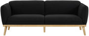 Nolita 82" Boucle Fabric Upholstered Sofa in Black - 159Black-S