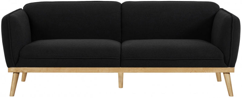 Nolita 82" Boucle Fabric Upholstered Sofa in Black - 159Black-S