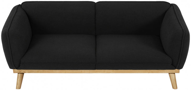 Nolita 82" Boucle Fabric Upholstered Sofa in Black - 159Black-S