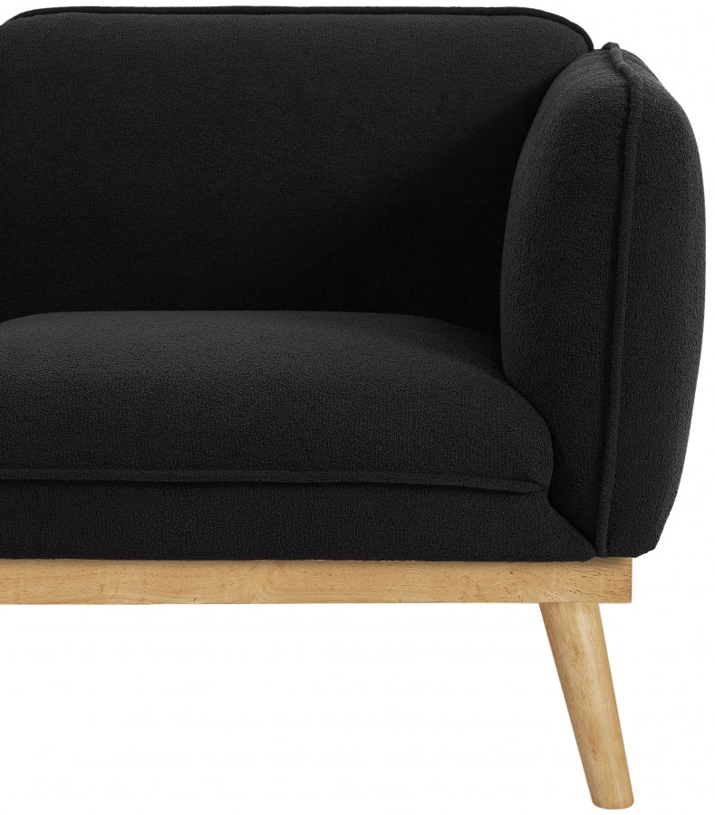 Nolita 82" Boucle Fabric Upholstered Sofa in Black - 159Black-S