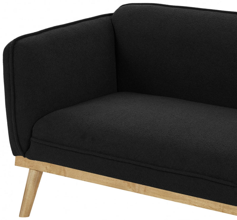 Nolita 82" Boucle Fabric Upholstered Sofa in Black - 159Black-S