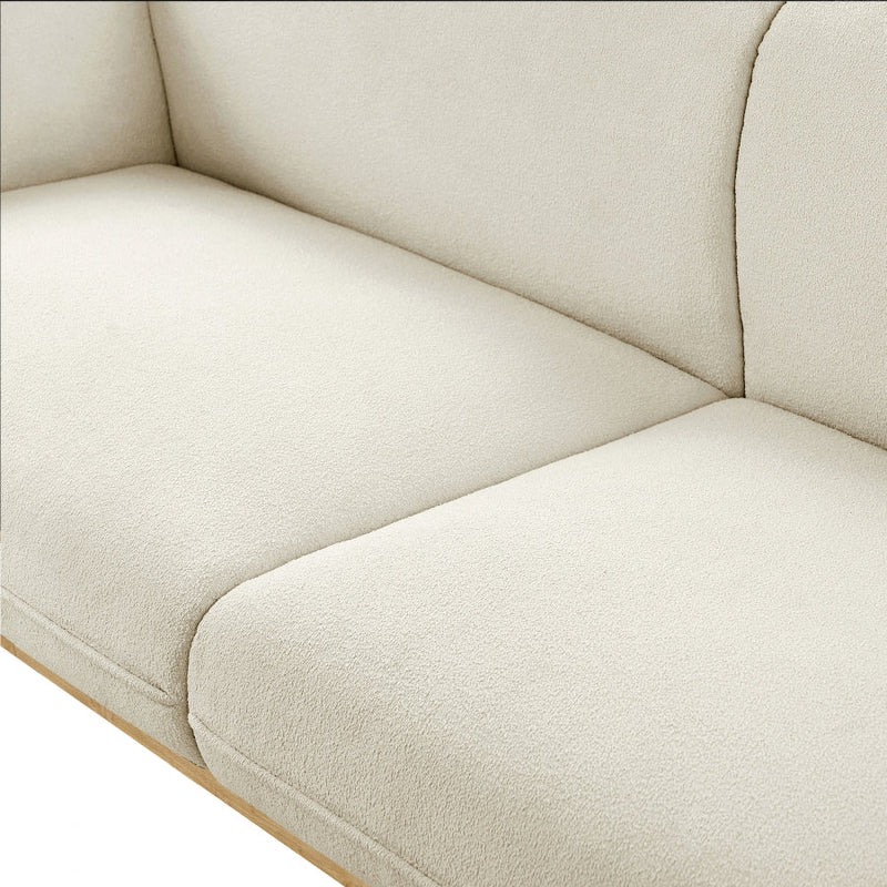 Nolita 82" Boucle Fabric Upholstered Sofa in Cream - 159Cream-S
