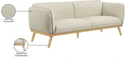 Nolita 82" Boucle Fabric Upholstered Sofa in Cream - 159Cream-S