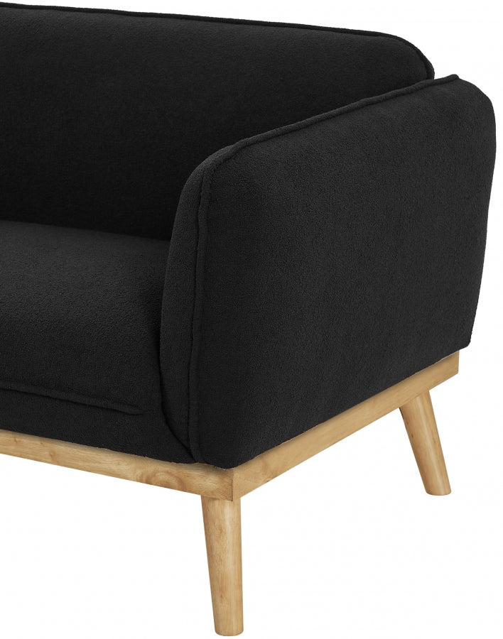 Nolita Boucle Fabric Upholstered Chair in Black - 159Black-C