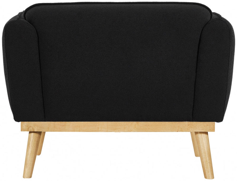 Nolita Boucle Fabric Upholstered Chair in Black - 159Black-C