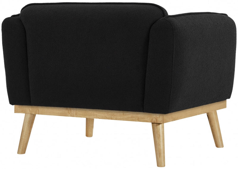 Nolita Boucle Fabric Upholstered Chair in Black - 159Black-C