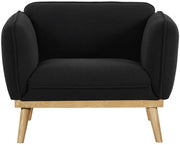 Nolita Boucle Fabric Upholstered Chair in Black - 159Black-C