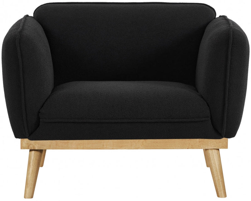 Nolita Boucle Fabric Upholstered Chair in Black - 159Black-C