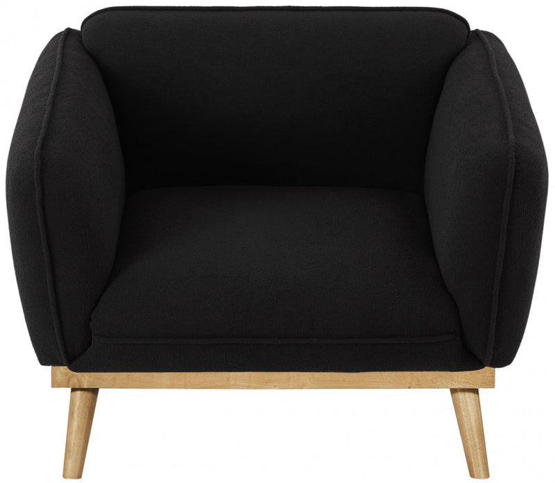 Nolita Boucle Fabric Upholstered Chair in Black - 159Black-C