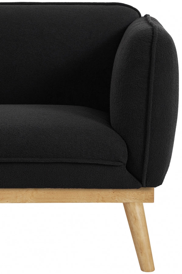 Nolita Boucle Fabric Upholstered Chair in Black - 159Black-C