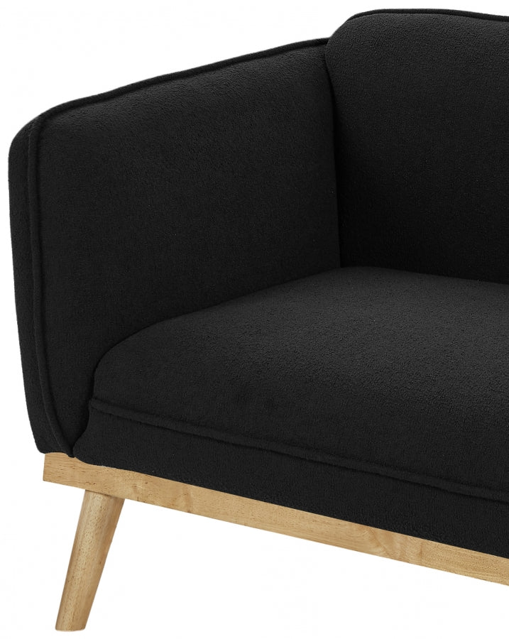 Nolita Boucle Fabric Upholstered Chair in Black - 159Black-C