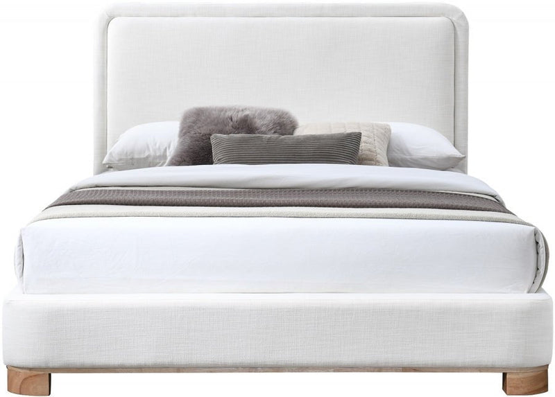 Nolita Linen Textured Fabric Full Bed Cream - B1201Cream-F