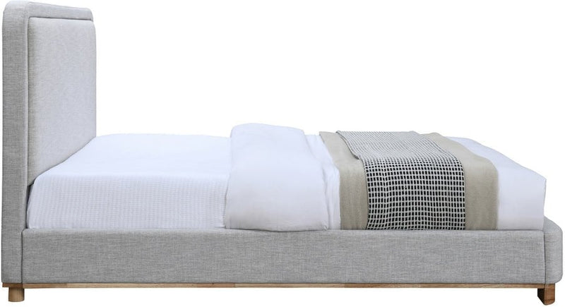 Nolita Linen Textured Fabric Full Bed Grey - Gate FurnitureFull Bed