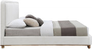 Nolita Linen Textured Fabric King Bed Cream - Gate FurnitureKing Bed