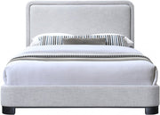 Nolita Linen Textured Fabric King Bed Grey - Gate FurnitureKing Bed