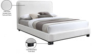 Nolita Linen Textured Fabric Queen Bed Cream - Gate FurnitureQueen Bed