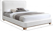 Nolita Linen Textured Fabric Queen Bed Cream - Gate FurnitureQueen Bed
