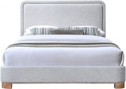 Nolita Linen Textured Fabric Queen Bed Grey - Gate FurnitureQueen Bed