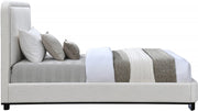 Nolita Linen Textured Fabric Twin Bed Cream - Gate FurnitureTwin Bed