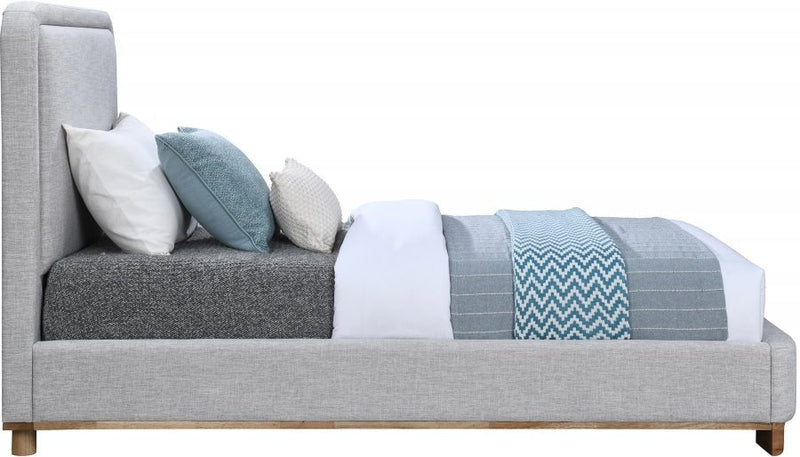 Nolita Linen Textured Fabric Twin Bed Grey - Gate FurnitureTwin Bed