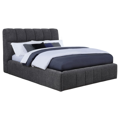 Nollet 48-inch Upholstered Queen Panel Platform Bed Grey - 315917GRYQ