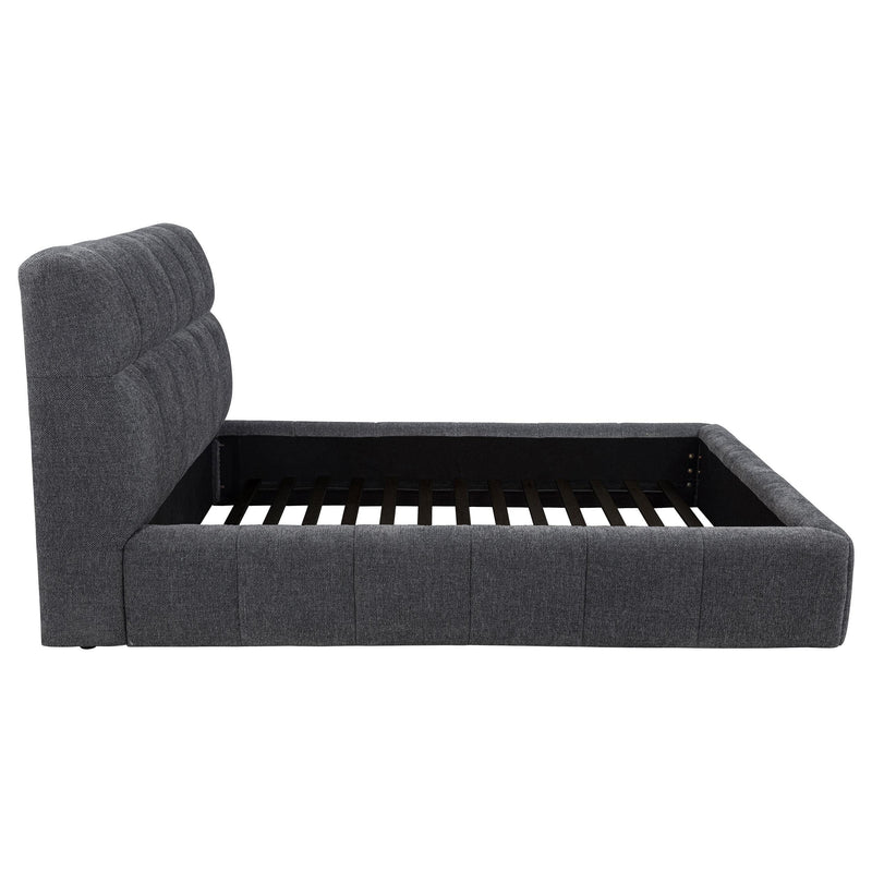 Nollet 48-inch Upholstered Queen Panel Platform Bed Grey - 315917GRYQ