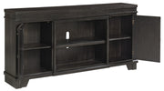 Noorbrook Black XL TV Stand w/Fireplace Option - Gate FurnitureTV Stand