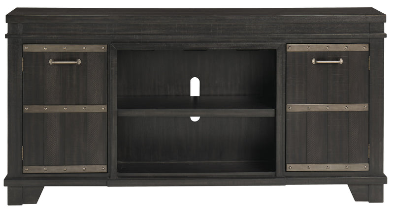 Noorbrook Black XL TV Stand w/Fireplace Option - Gate FurnitureTV Stand