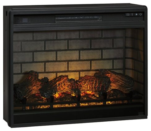 Noorbrook Black XL TV Stand w/Fireplace Option - Gate FurnitureTV Stand