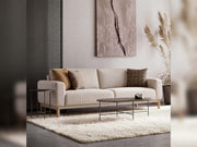 Nora 4-pieces (2 Sofa & 2 Chair) Livingroom in Cream - Brown - 200-ELI-NOR-P8-02-DSN-116-3311
