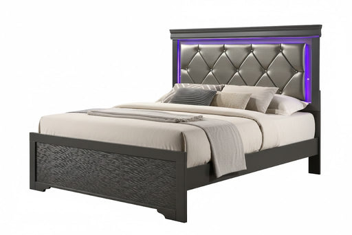 Nora Gray King Bed - NORA-GY-K-BED