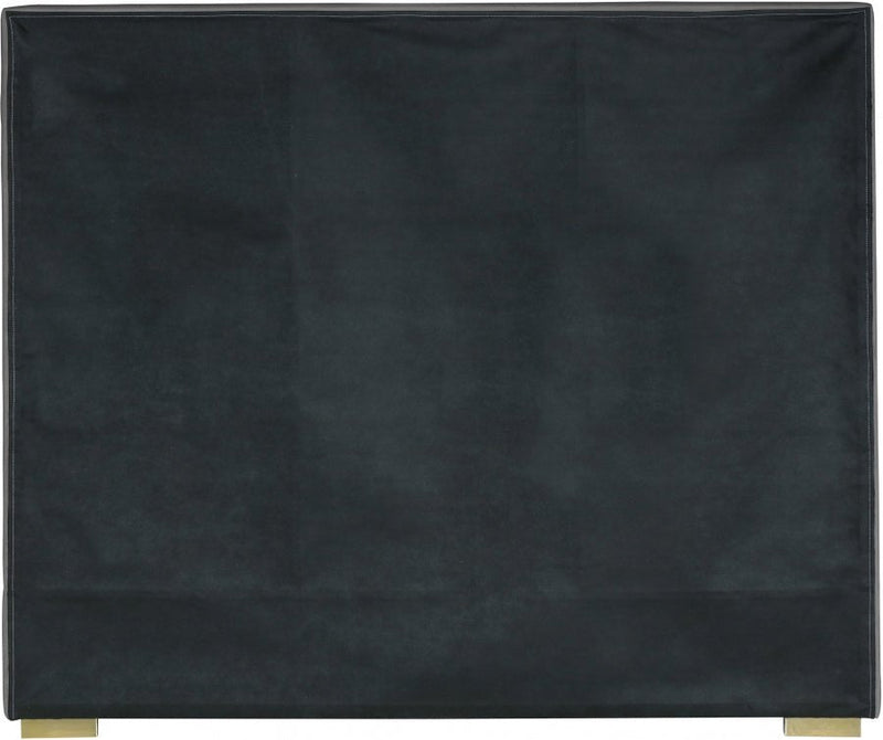 Nora Velvet King Bed Grey - Gate FurnitureKing Bed