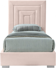 Nora Velvet Twin Bed Pink - Gate FurnitureTwin Bed