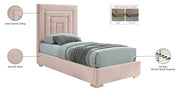 Nora Velvet Twin Bed Pink - Gate FurnitureTwin Bed