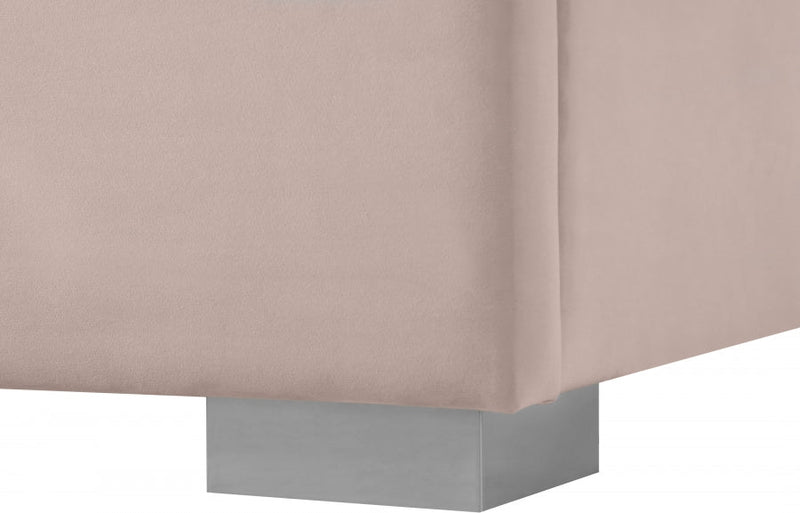 Nora Velvet Twin Bed Pink - Gate FurnitureTwin Bed