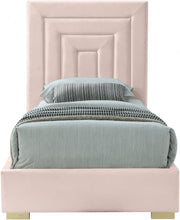 Nora Velvet Twin Bed Pink - Gate FurnitureTwin Bed