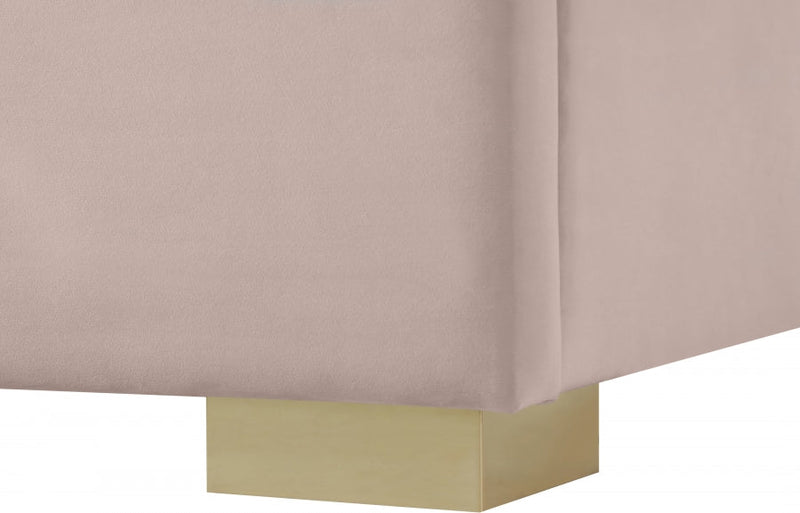 Nora Velvet Twin Bed Pink - Gate FurnitureTwin Bed