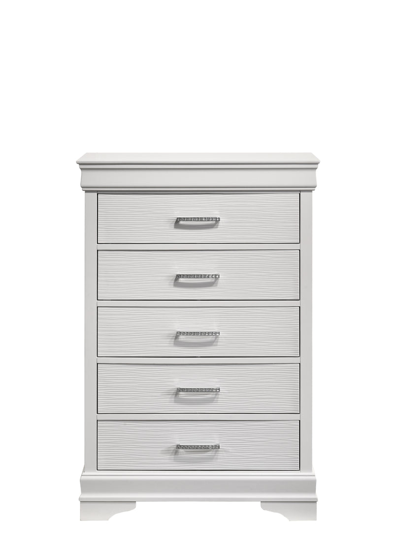 Nora White Full 5 Piece - NORA-WT-F-5PC