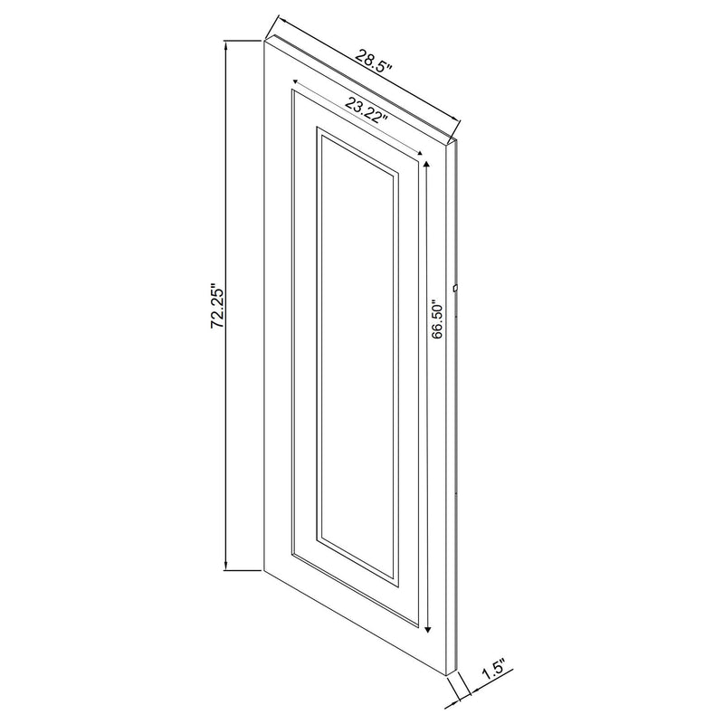 Nordio 72-inch LED Tempered Full Length Floor Mirror White - 960947
