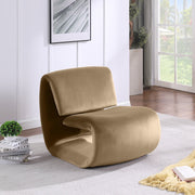 Nouveau Velvet Upholstered Accent Chair in Beige - 33022Beige